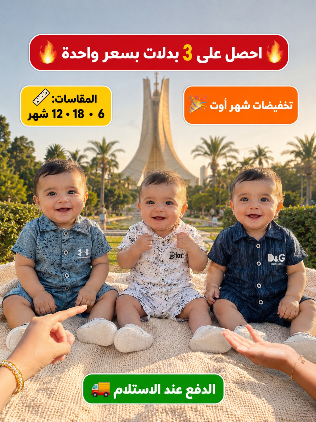 3 بدلات صيفية قطنية