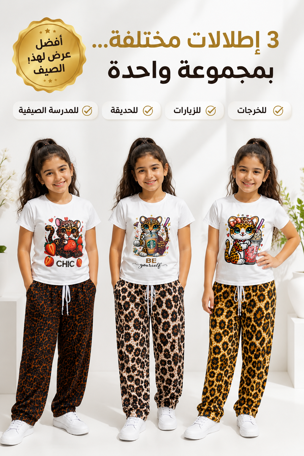 مجموعة بدلات بنات صيفية